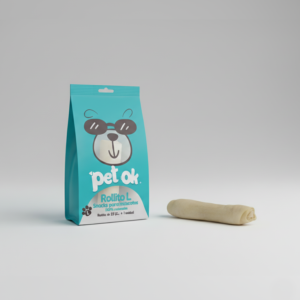 Huesito blanco tipo rollito para perro grande 1 unidad - PET OK